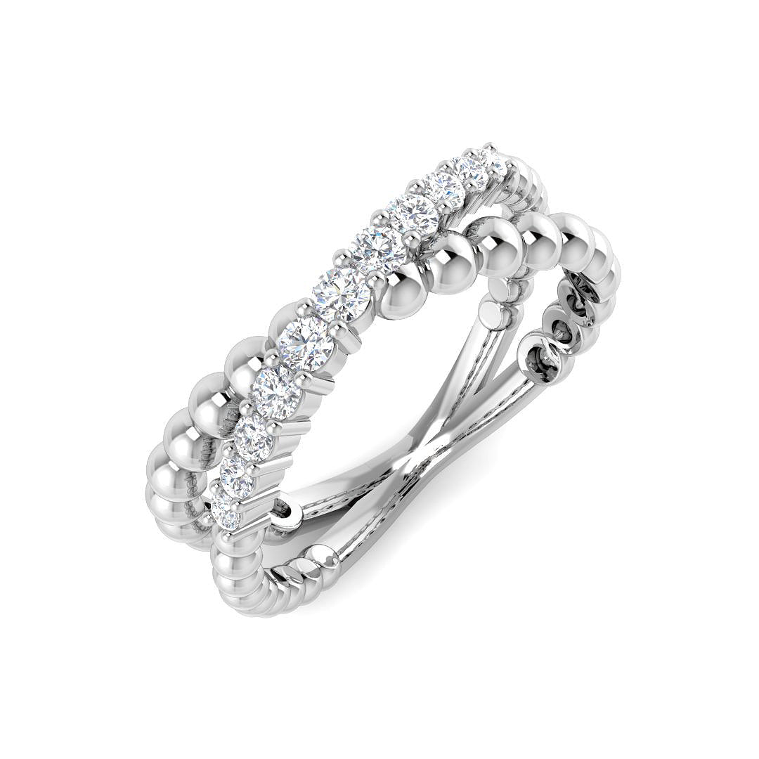 Fancy Diamond Ring 0.25ct–0.74ct – SR4662 – 18k White Gold