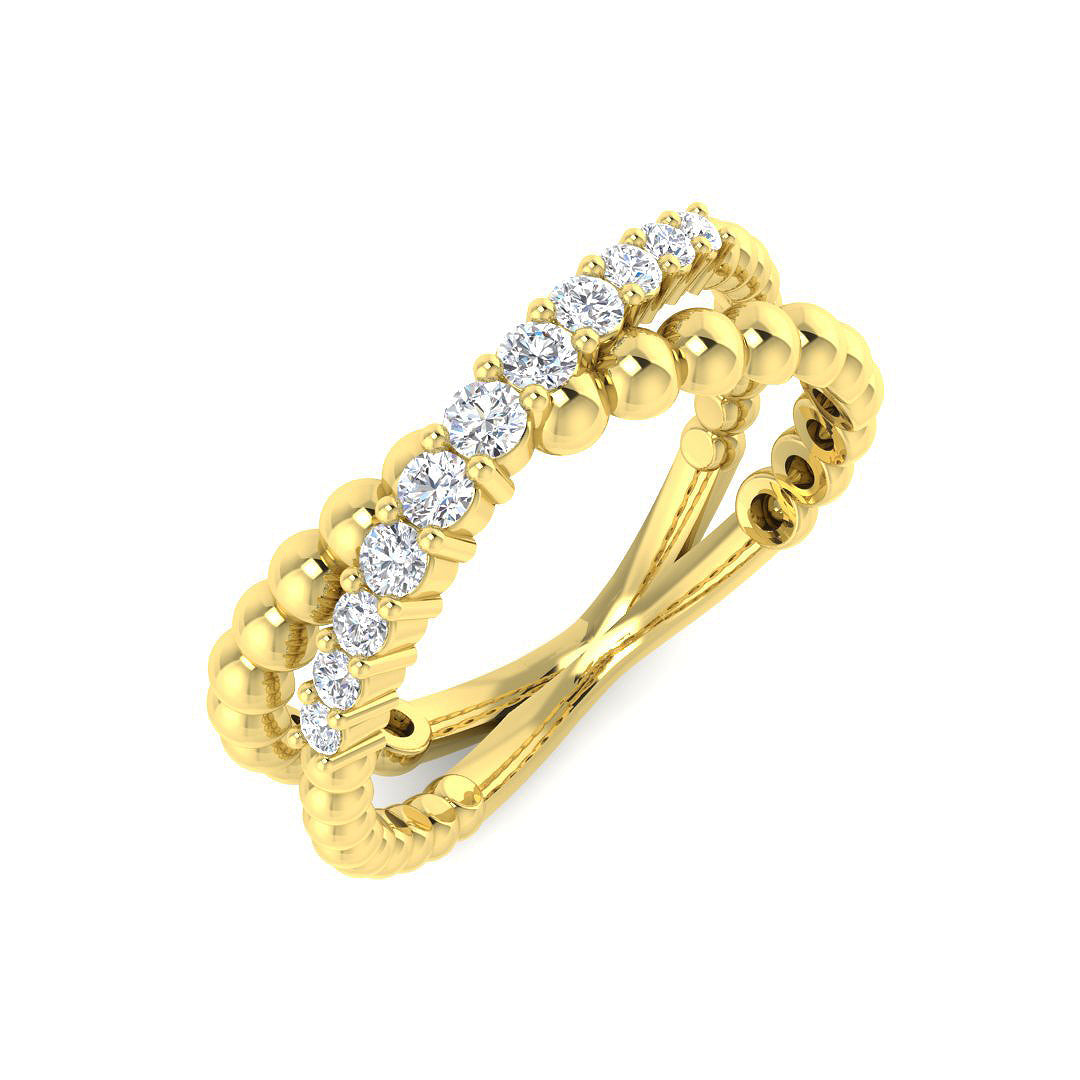 Fancy Diamond Ring 0.25ct–0.74ct – SR4662 – 18k Yellow Gold