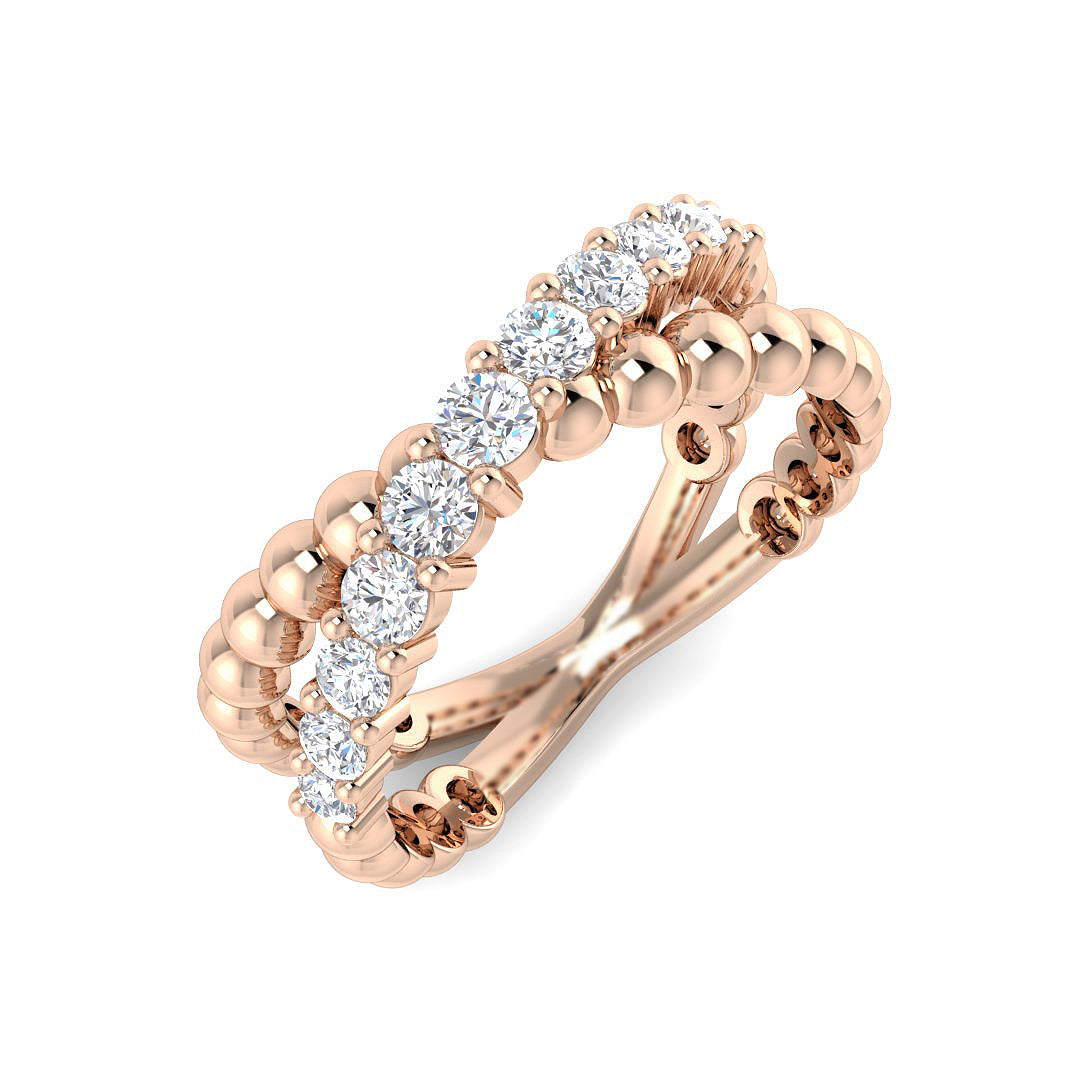 Fancy Diamond Ring 0.25ct–0.74ct – SR4662 – 18k Rose Gold