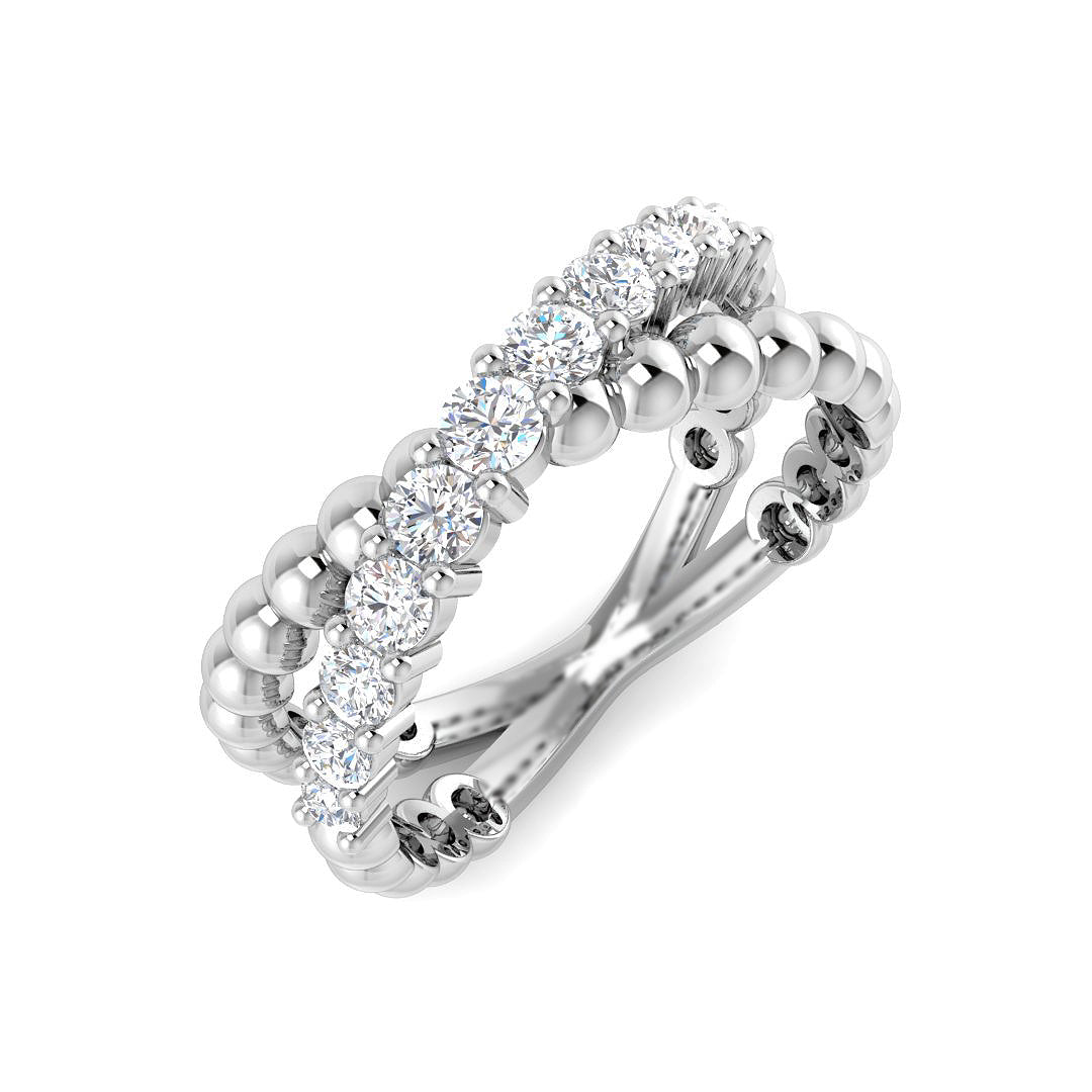 Fancy Diamond Ring 0.25ct–0.74ct – SR4662 – 18k White Gold