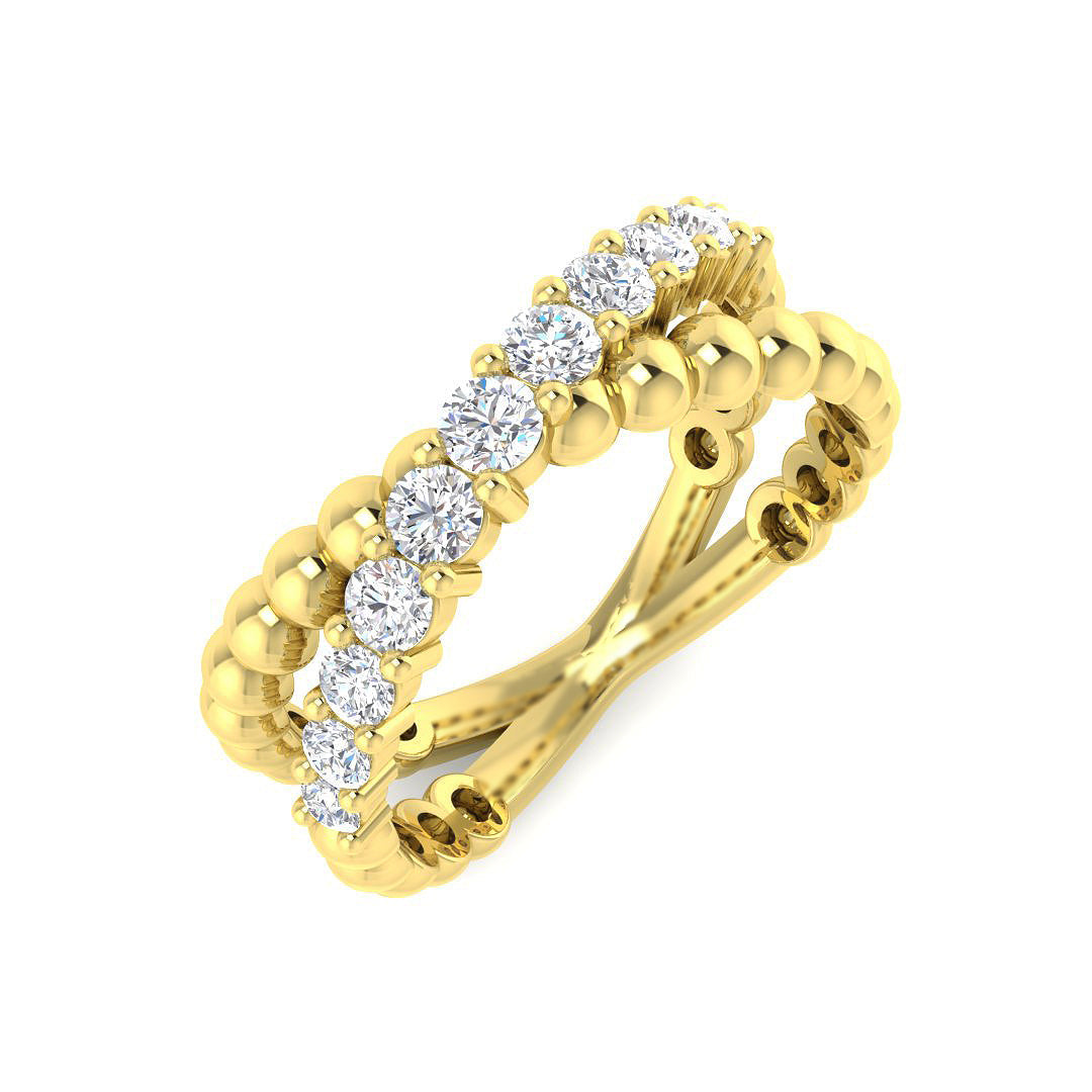 Fancy Diamond Ring 0.25ct–0.74ct – SR4662 – 18k Yellow Gold