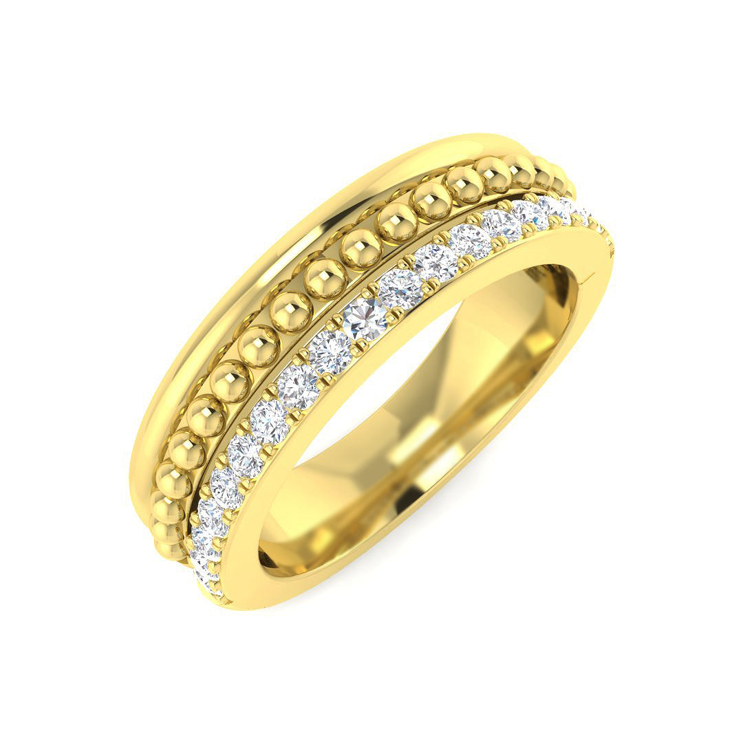 Fancy Diamond Ring 0.32ct – SR4666 – 18k Yellow Gold