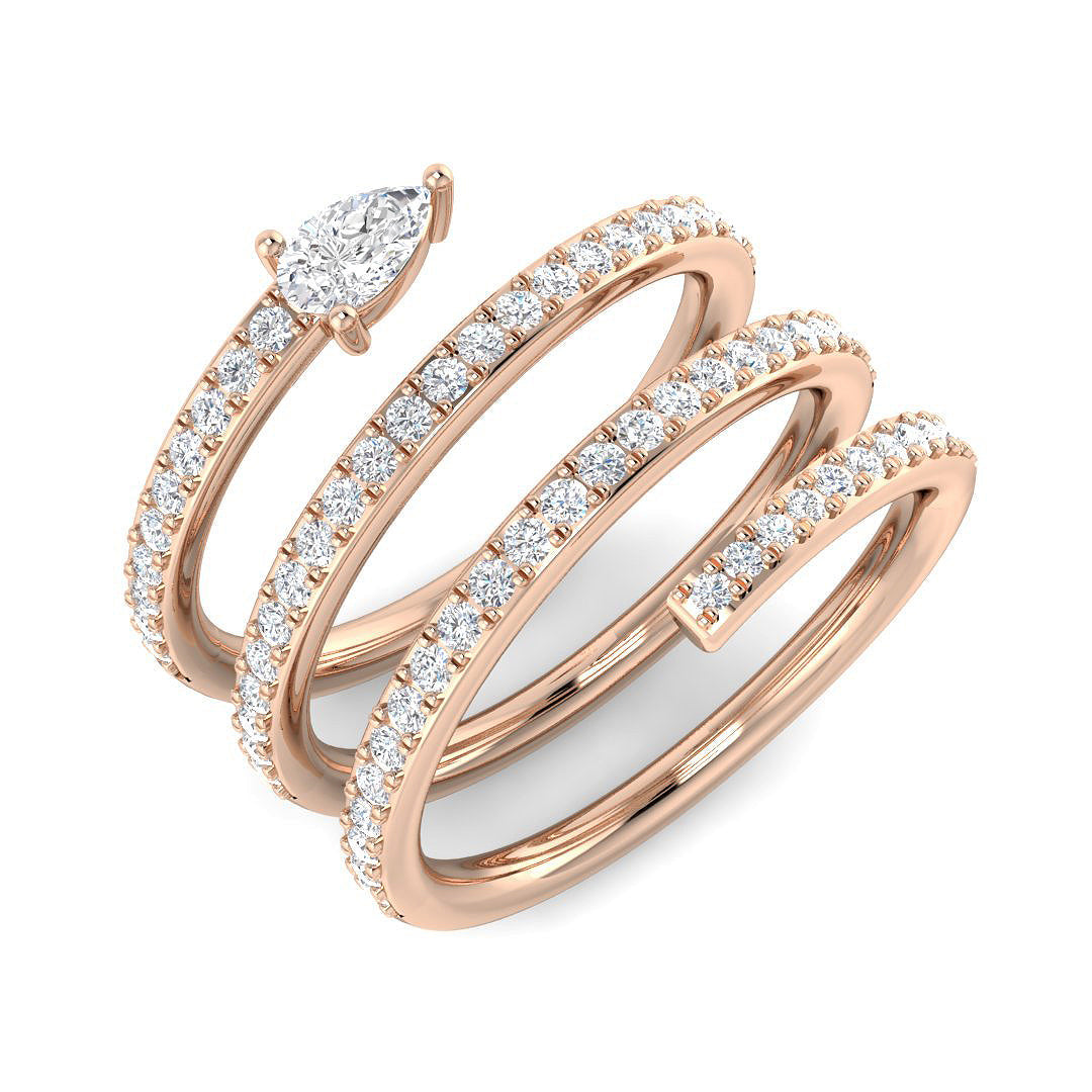 Fancy Diamond Ring 0.76ct – SR4670 – 18k Rose Gold