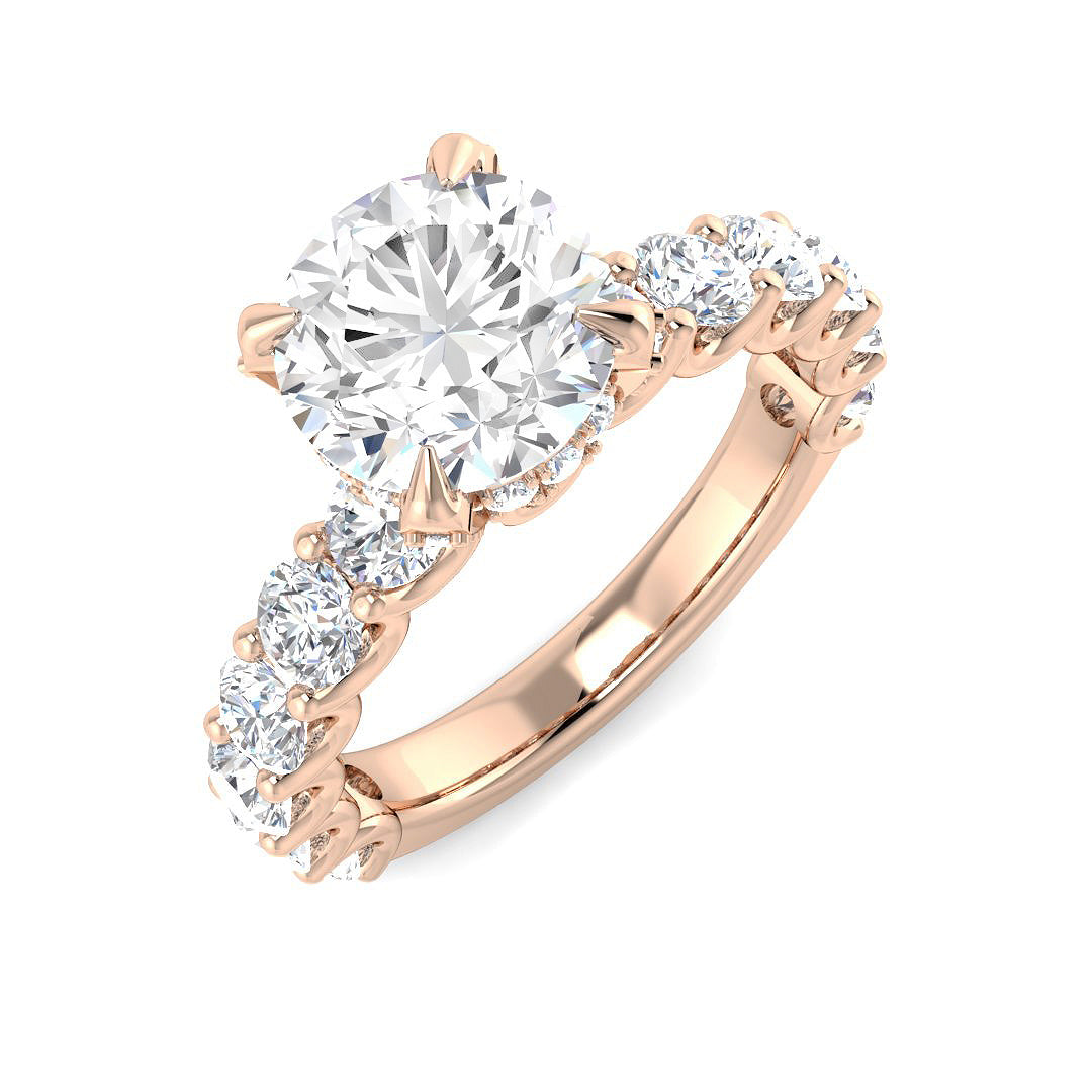 Engagement Lab-Grown Diamond Ring 3.77ct–7.87ct – SR4678 – 18k Rose Gold