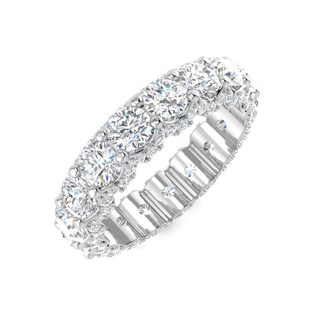 Full Eternity Diamond Ring 6.04ct–15.42ct – SR4683 – 18k White Gold