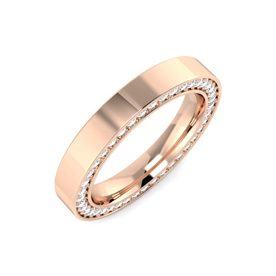Signet Diamond Ring 0.73ct–0.88ct – SR4056 – 18k Rose Gold