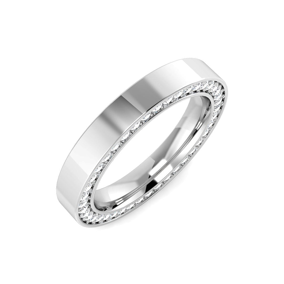 Signet Diamond Ring 0.73ct–0.88ct – SR4056 – 18k White Gold