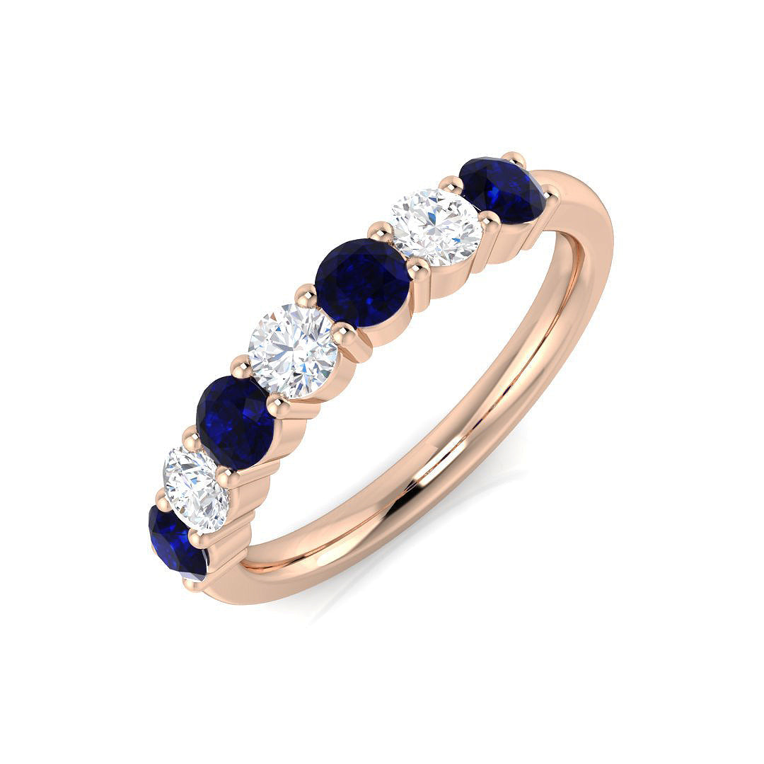 Multi Stone Diamond Ring 0.88ct–1.32ct – SR542~BS – 18k Rose Gold