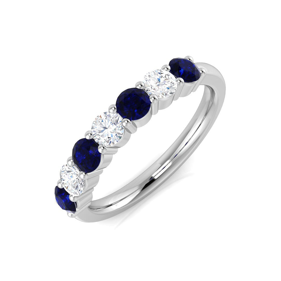 Multi Stone Diamond Ring 0.88ct–1.32ct – SR542~BS – 18k White Gold