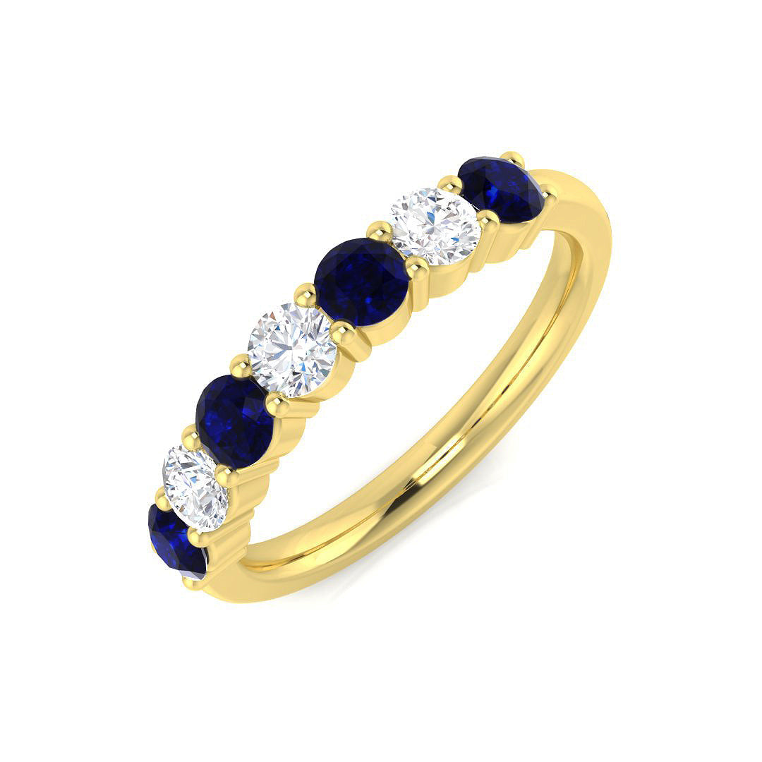 Multi Stone Diamond Ring 0.88ct–1.32ct – SR542~BS – 18k Yellow Gold
