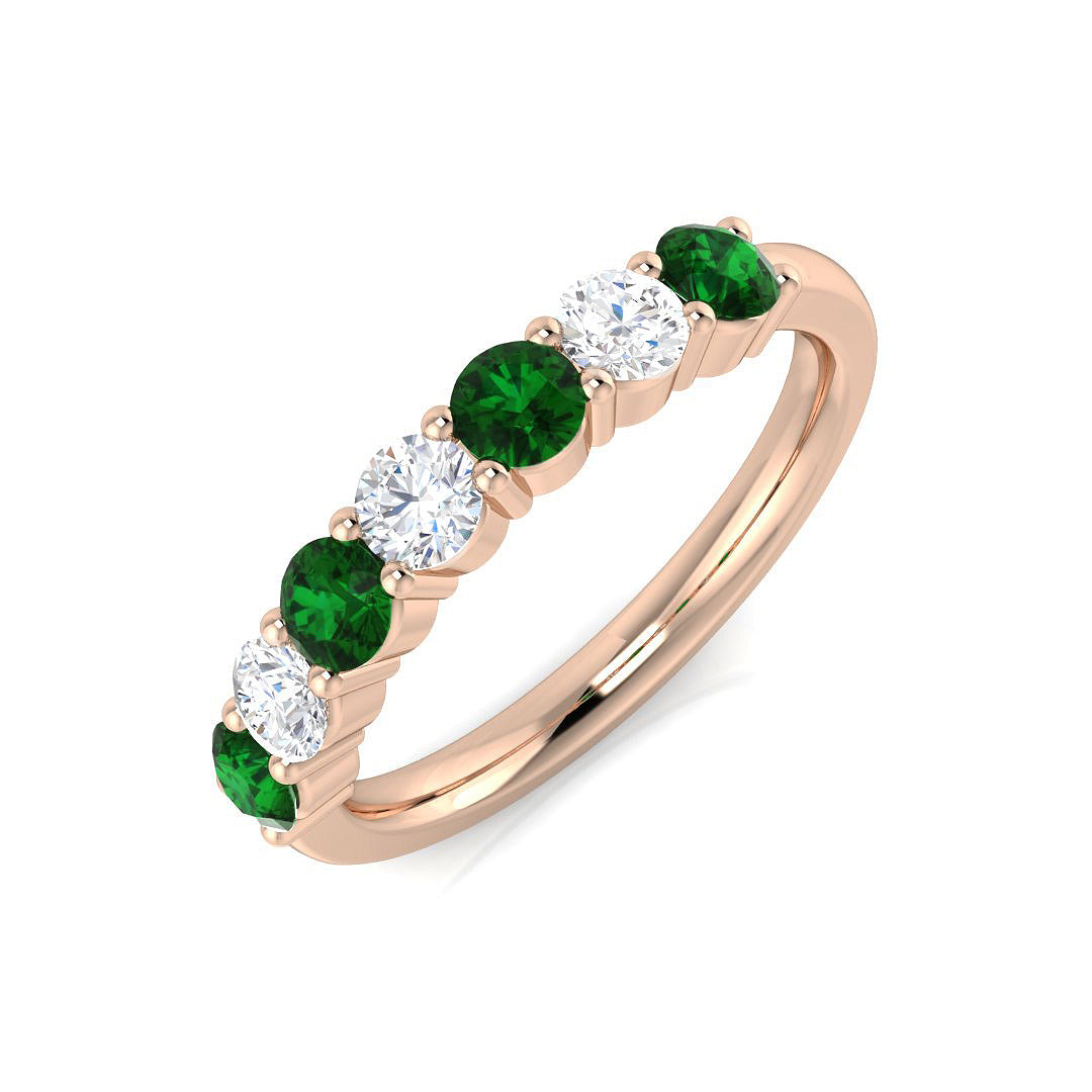 Multi Stone Diamond Ring 0.82ct–2.07ct – SR542~EM – 18k Rose Gold
