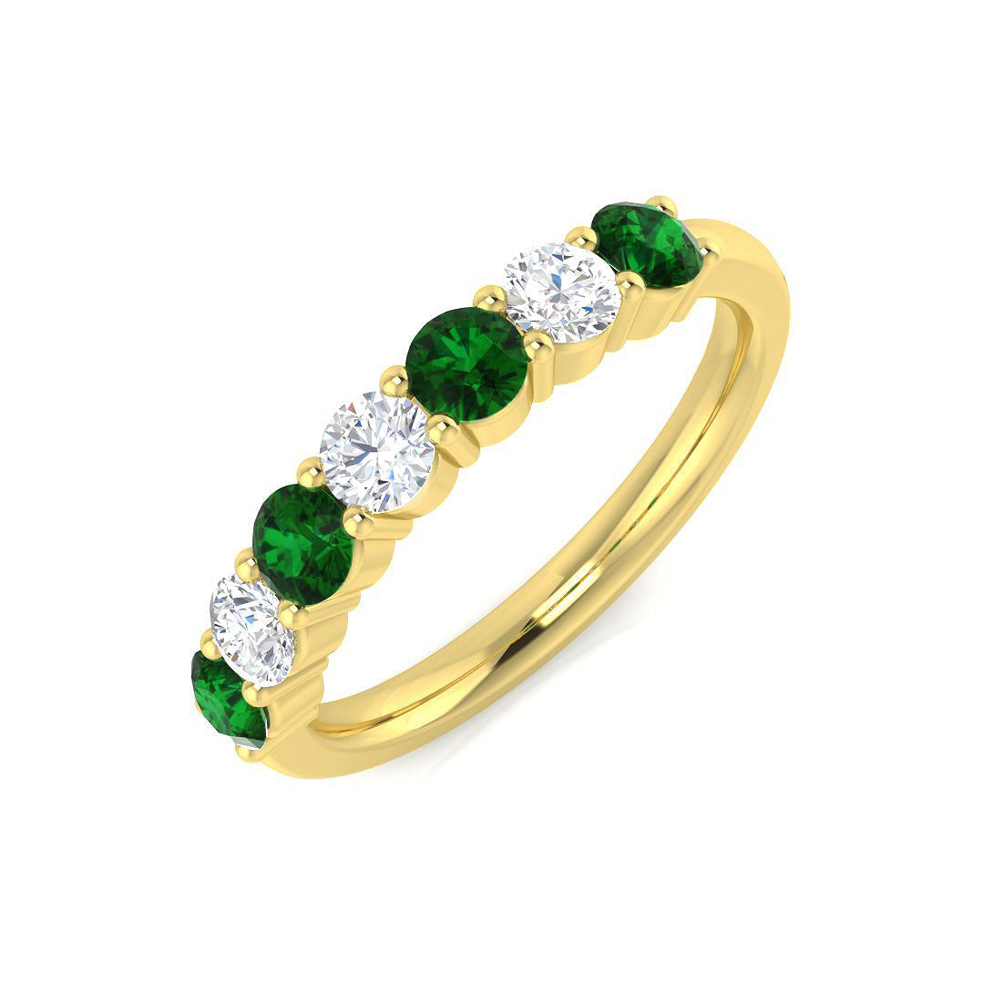 Multi Stone Diamond Ring 0.82ct–2.07ct – SR542~EM – 18k Yellow Gold