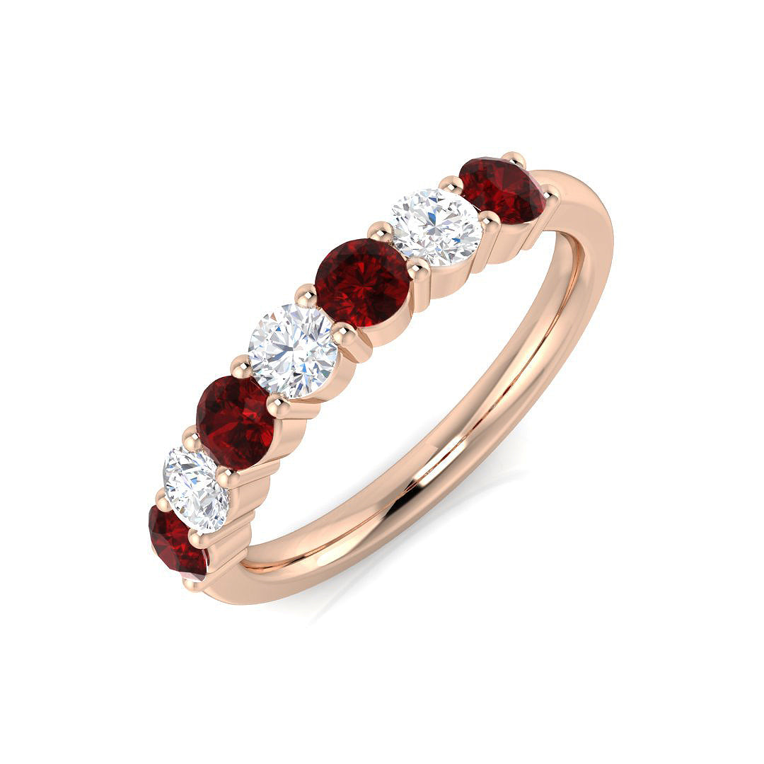 Multi Stone Diamond Ring 0.9ct–1.44ct – SR542~RY – 18k Rose Gold