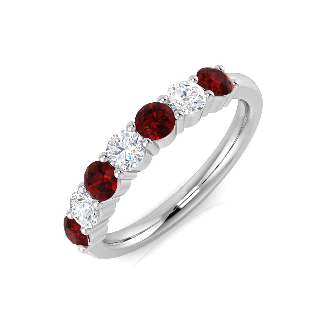Multi Stone Diamond Ring 0.9ct–1.44ct – SR542~RY – 18k White Gold
