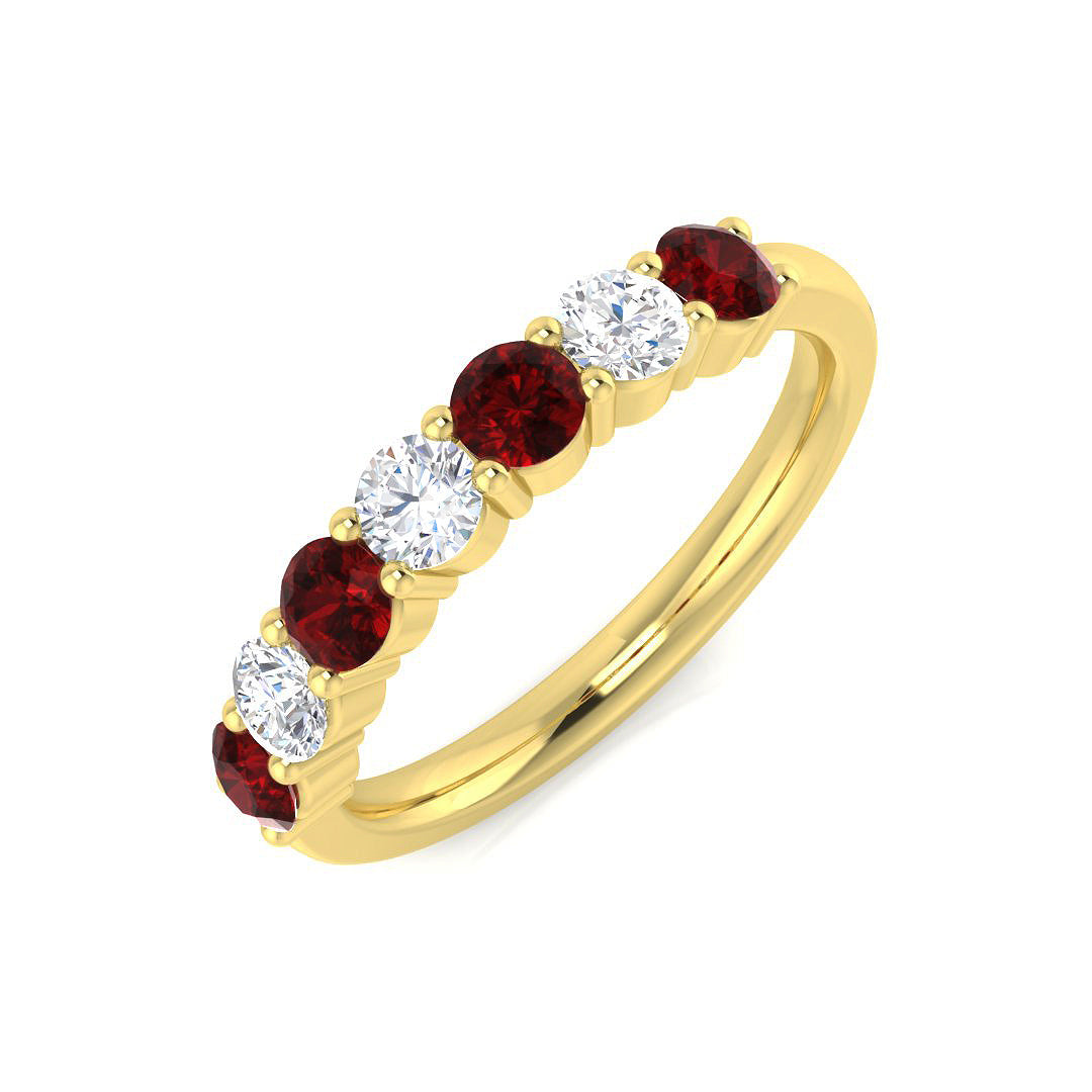 Multi Stone Diamond Ring 0.9ct–1.44ct – SR542~RY – 18k Yellow Gold