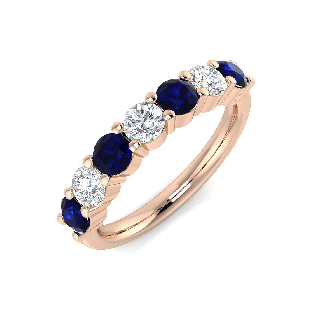 Multi Stone Diamond Ring 0.88ct–1.32ct – SR542~BS – 18k Rose Gold