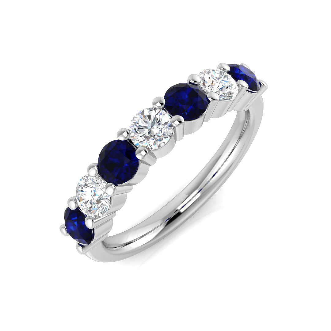 Multi Stone Diamond Ring 0.88ct–1.32ct – SR542~BS – 18k White Gold
