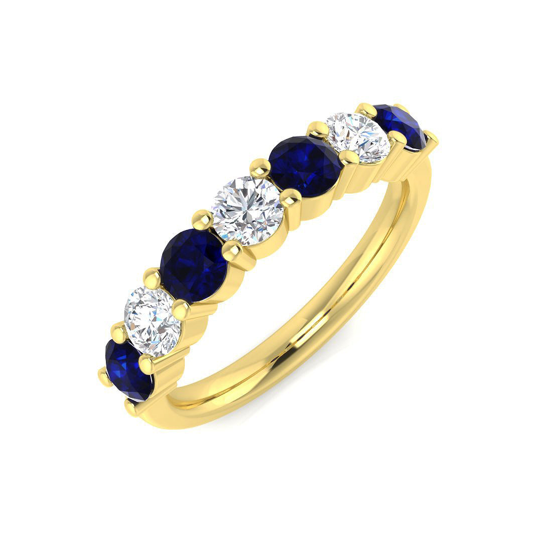 Multi Stone Diamond Ring 0.88ct–1.32ct – SR542~BS – 18k Yellow Gold