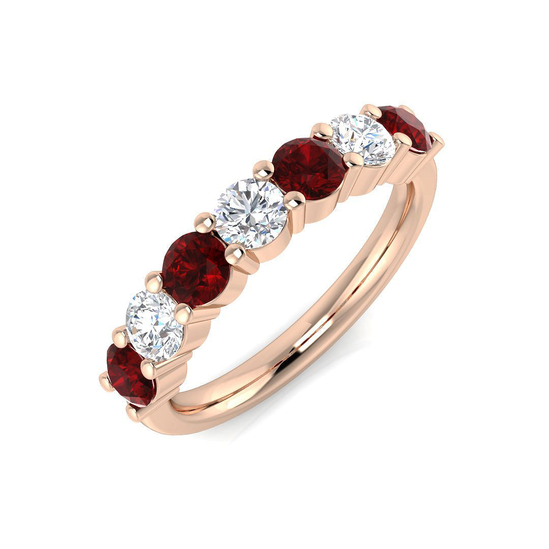 Multi Stone Diamond Ring 0.9ct–1.44ct – SR542~RY – 18k Rose Gold