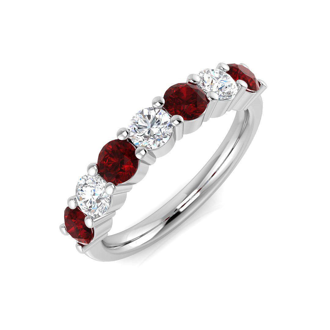 Multi Stone Diamond Ring 0.9ct–1.44ct – SR542~RY – 18k White Gold