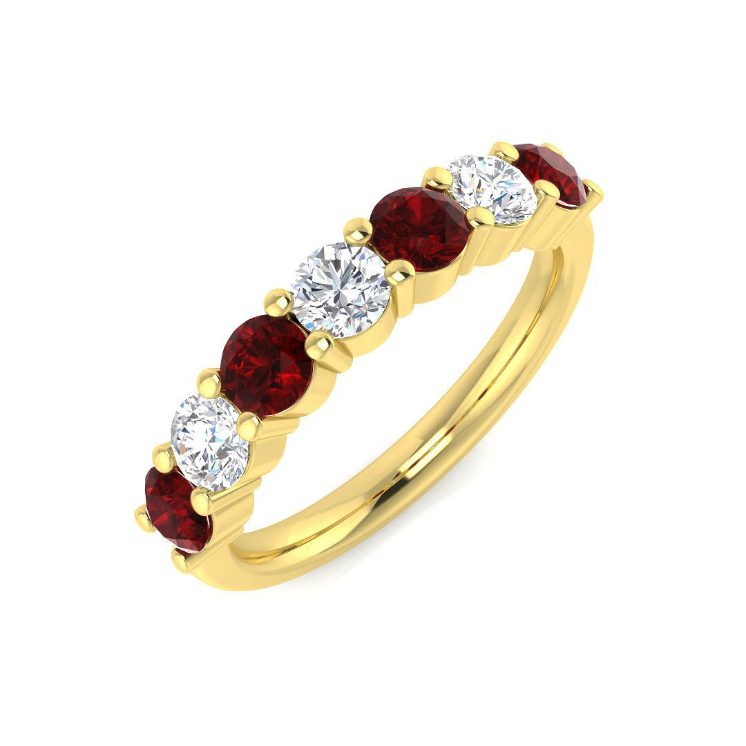 Multi Stone Diamond Ring 0.9ct–1.44ct – SR542~RY – 18k Yellow Gold