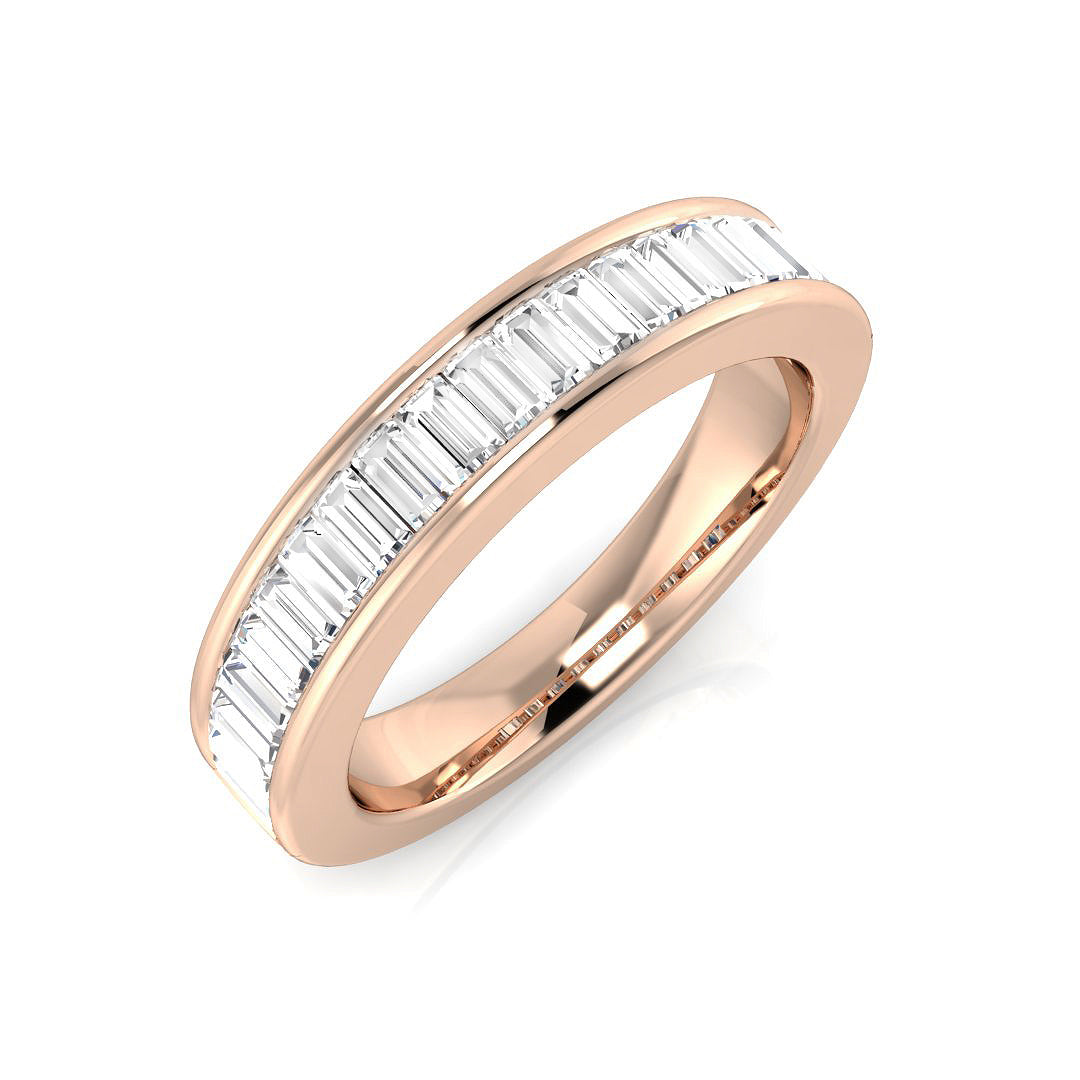 Half Eternity Diamond Ring 0.44ct–1.34ct – SR682 – 18k Rose Gold