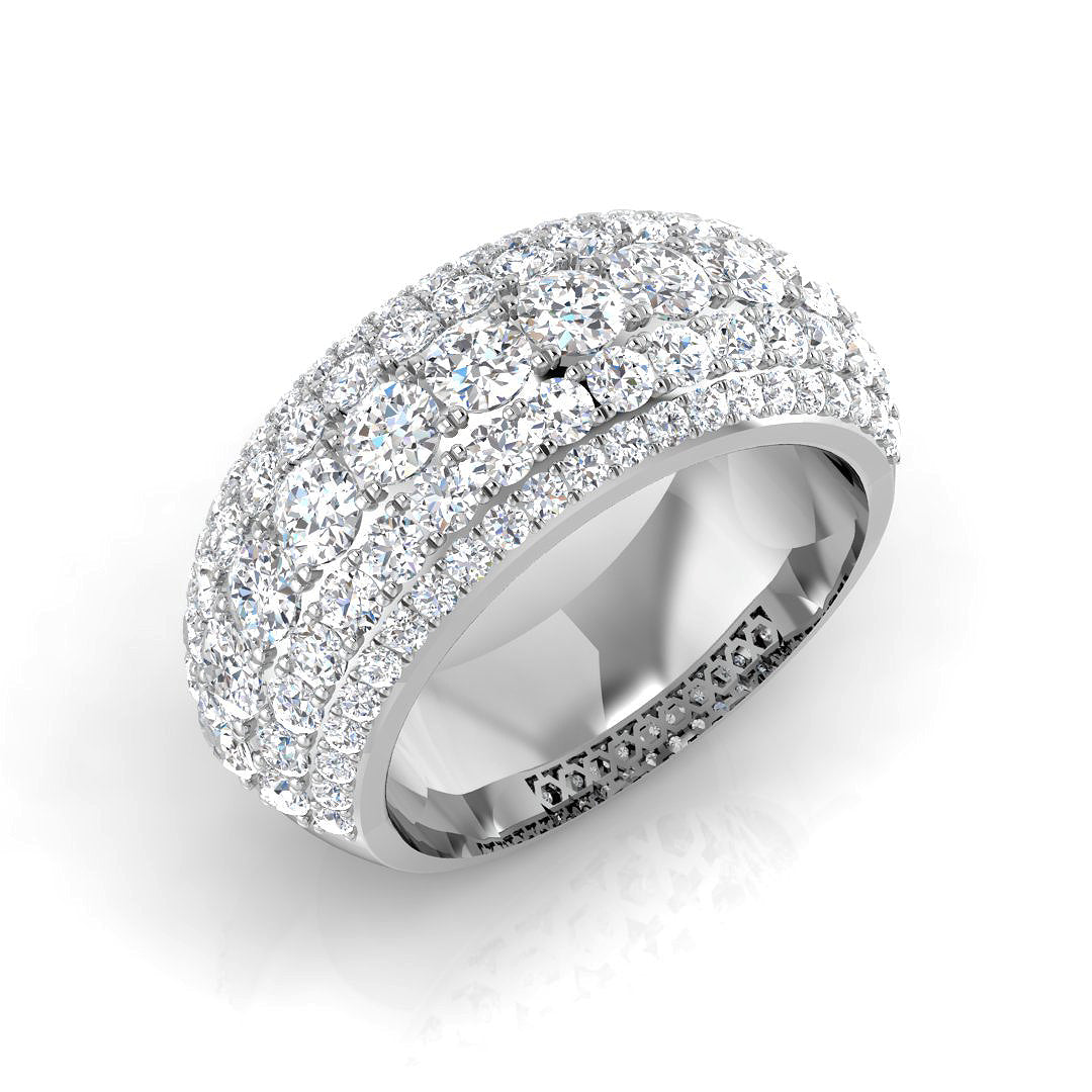 Pave Diamond Ring 2.93ct – SR698 – 18k White Gold