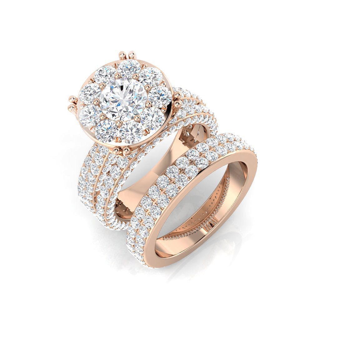 Cluster Diamond Ring 5.69ct – SR740A – 18k Rose Gold