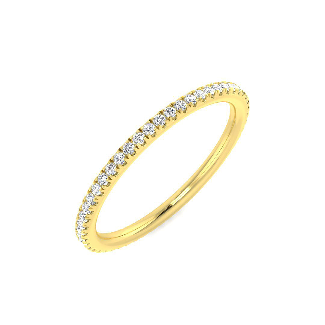 Full Eternity Diamond Ring 0.2ct–4.15ct – SR512 – 18k Yellow Gold