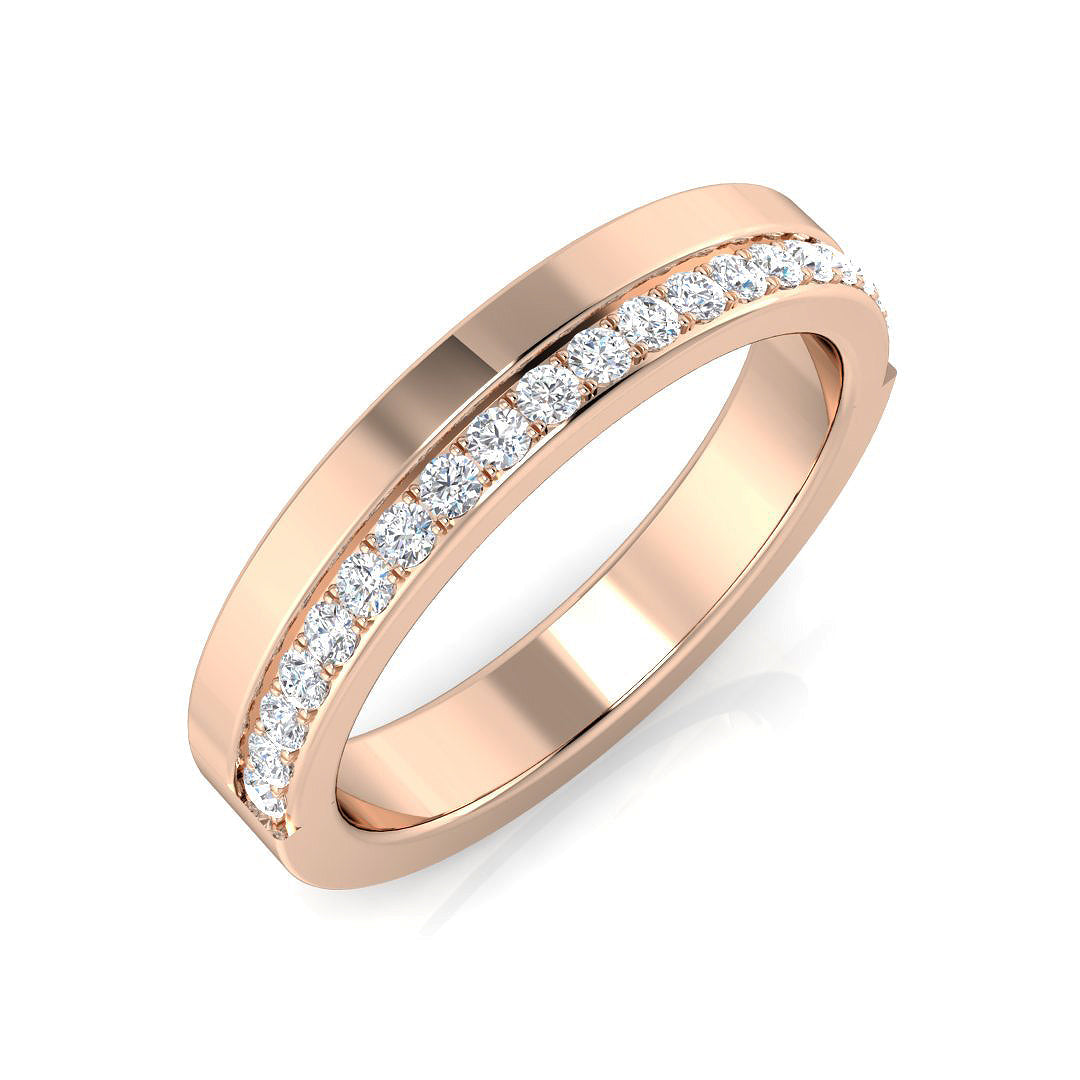 Half Eternity Diamond Ring 0.1ct–0.41ct – SR1079 – 18k Rose Gold