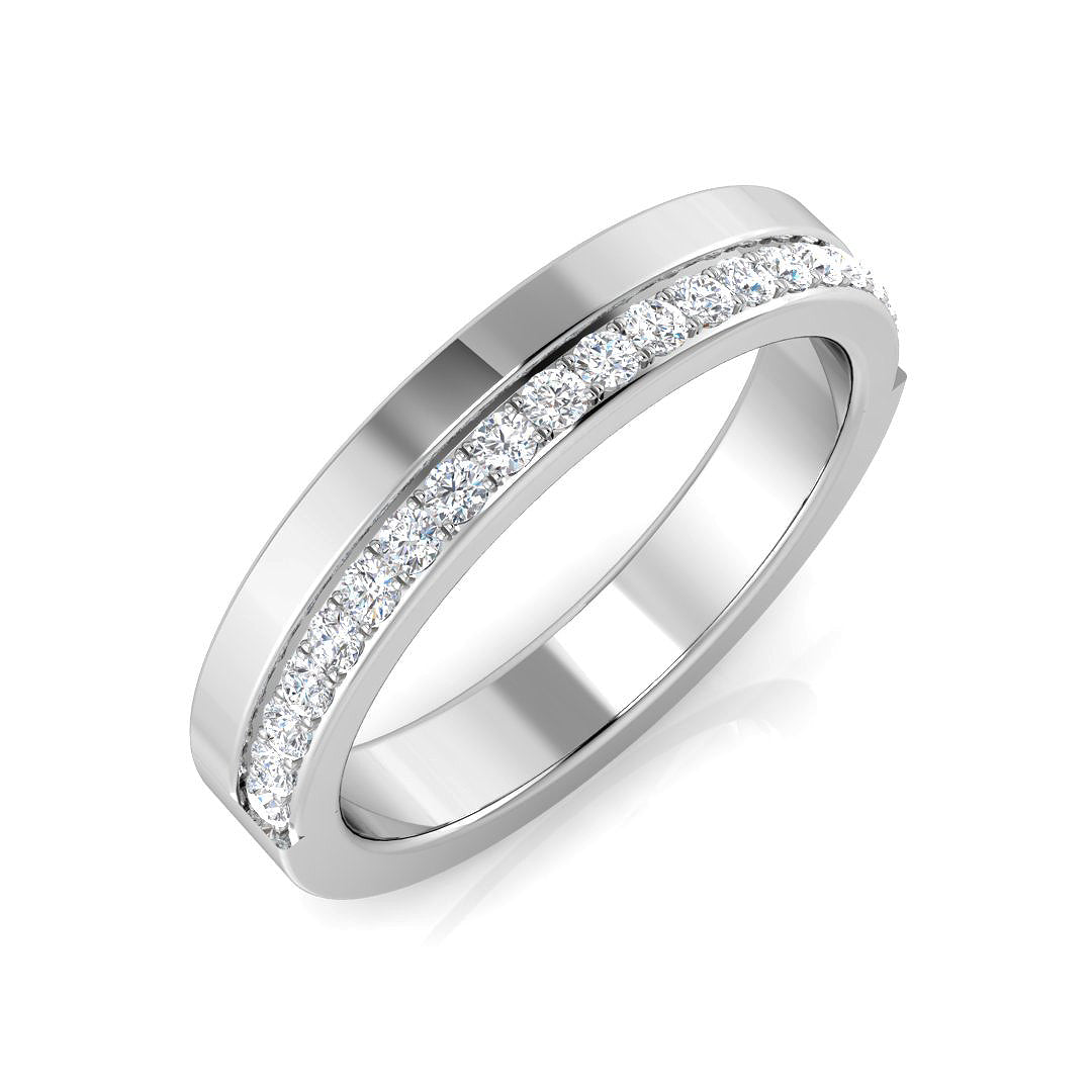 Half Eternity Diamond Ring 0.1ct–0.41ct – SR1079 – 18k White Gold