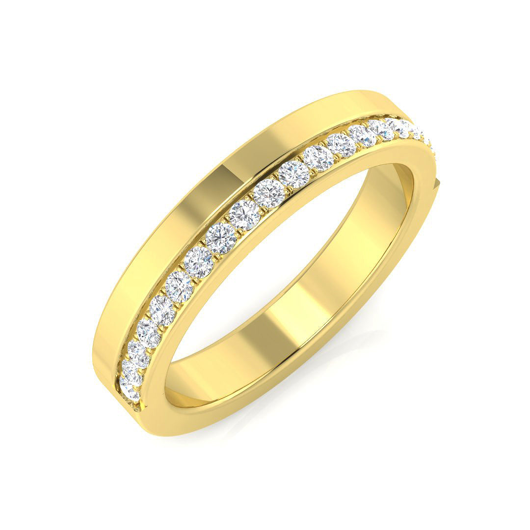 Half Eternity Diamond Ring 0.1ct–0.41ct – SR1079 – 18k Yellow Gold