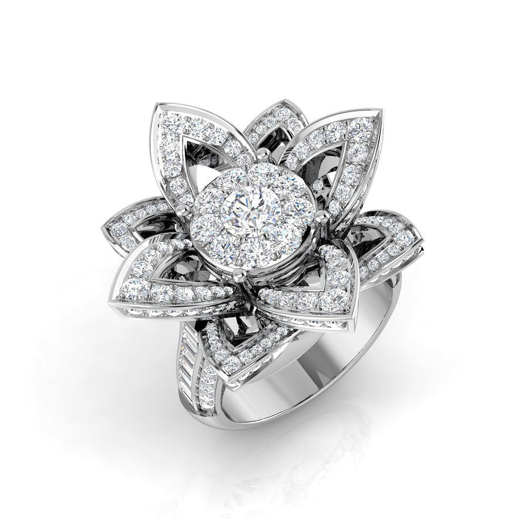 Pave Diamond Ring 2.34ct – SR921 – 18k White Gold
