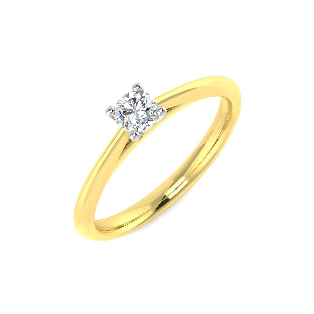 Engagement Diamond Ring 0.18ct – SR964-3.7 – 18k Yellow Gold