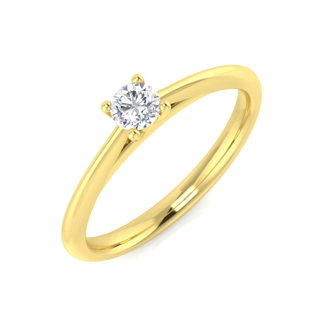 Engagement Diamond Ring 0.17ct–0.25ct – SR964-3.5MM – 18k Yellow Gold