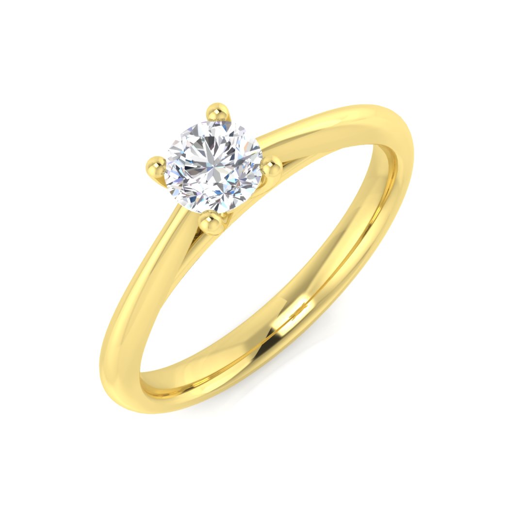 Engagement Diamond Ring 0.24ct–0.41ct – SR964-4.5MM – 18k Yellow Gold