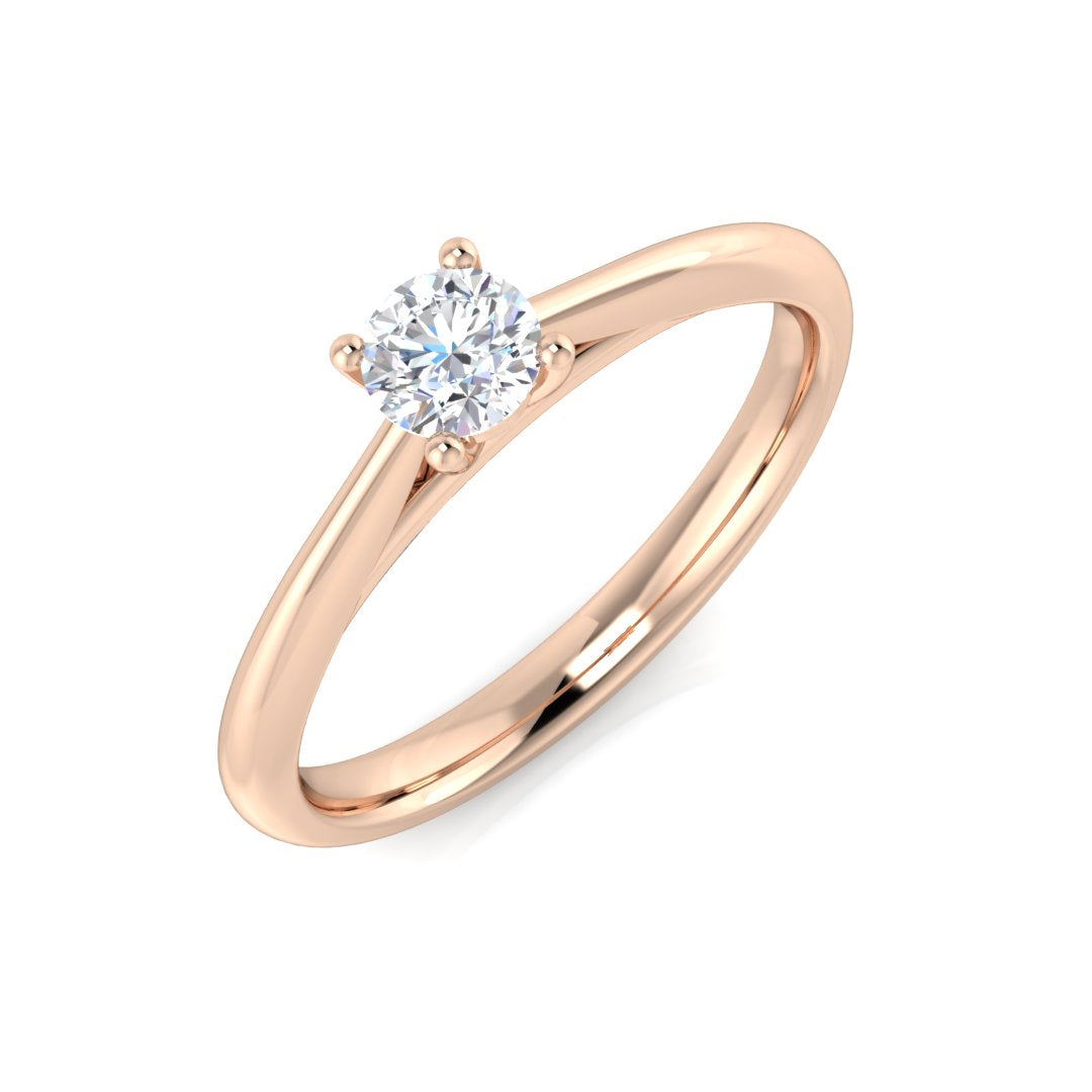 Engagement Diamond Ring 0.24ct–0.26ct – BJR0279 – 18k Rose Gold
