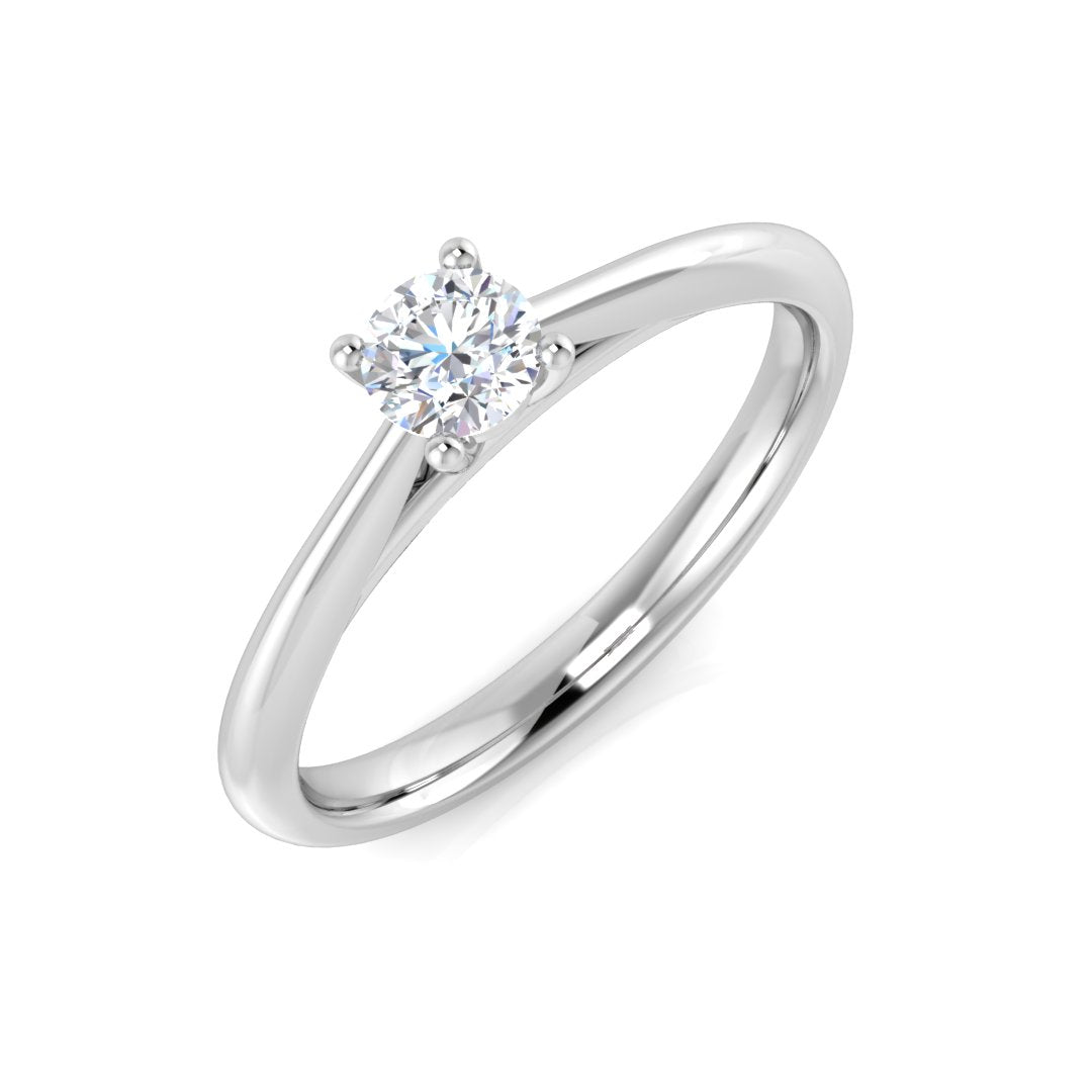 Engagement Diamond Ring 0.25ct – SR964-4.0MM – 18k White Gold