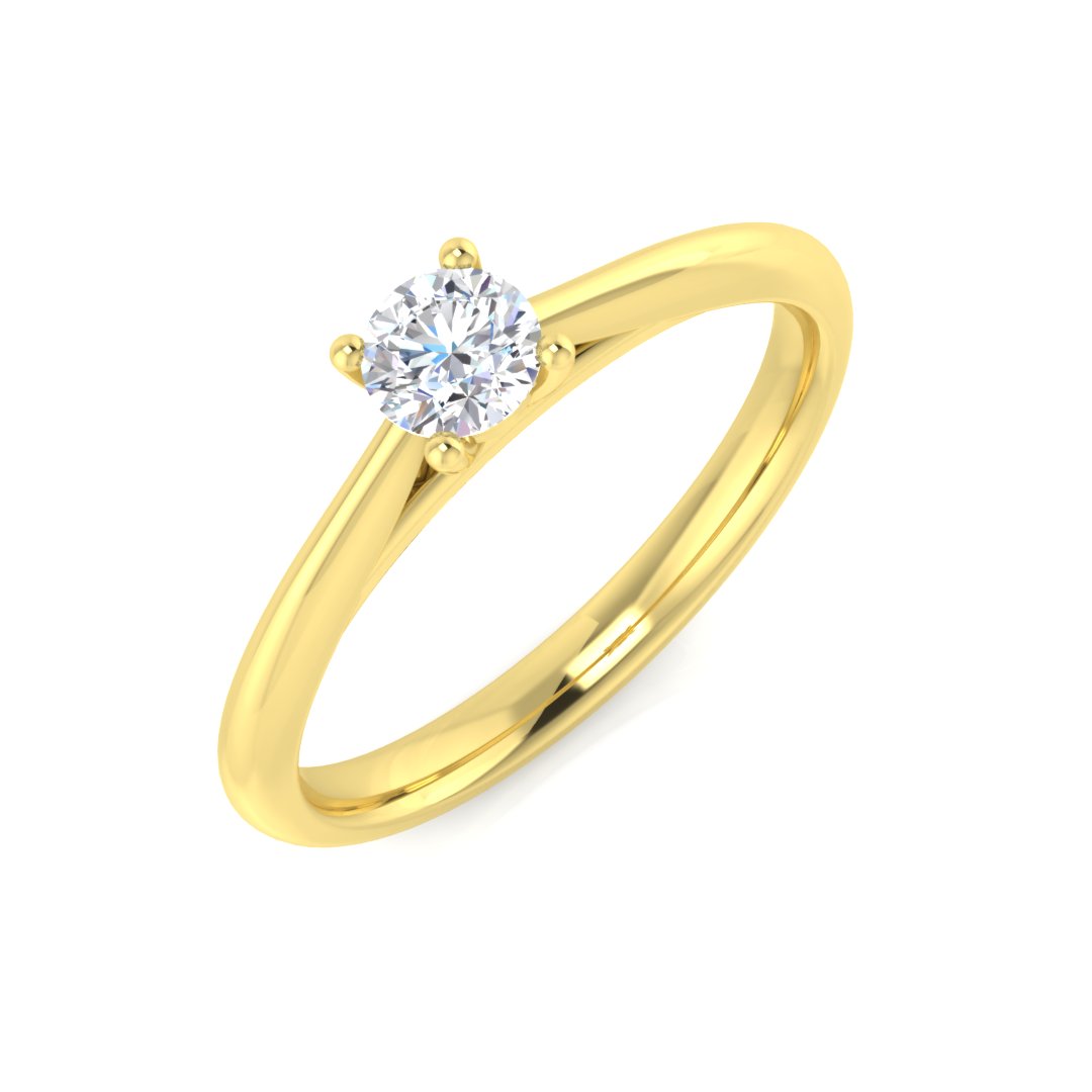 Engagement Diamond Ring 0.24ct–0.26ct – BJR0279 – 18k Yellow Gold