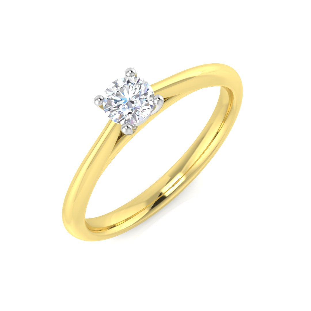 Engagement Diamond Ring 0.24ct–0.26ct – BJR0279 – 18k Yellow Gold