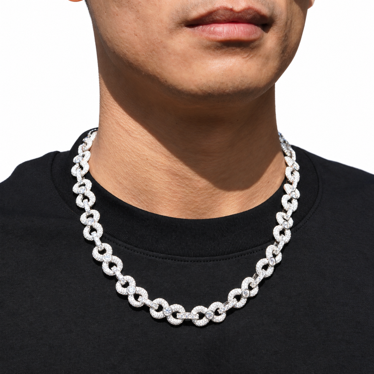 13mm Lab-Grown Diamond Infinity Link Chain by Noir Flare – view 3