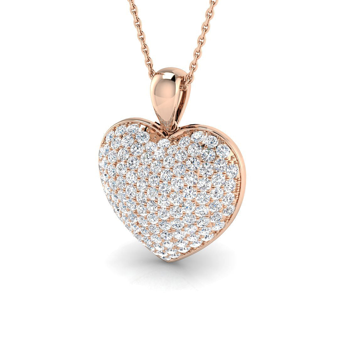 Heart Diamond Ring 0.4ct–1.47ct – SP4242 – 18k Rose Gold