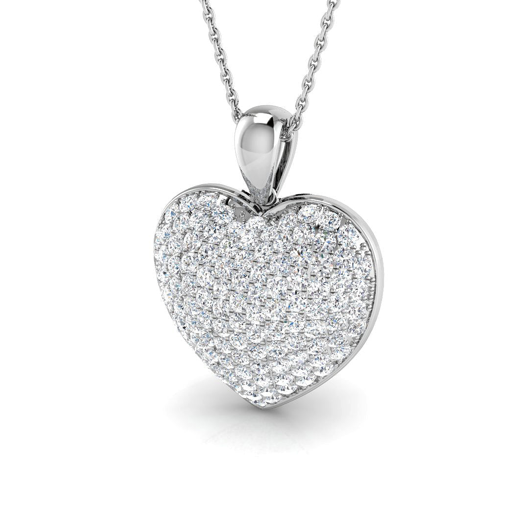 Heart Diamond Ring 0.4ct–1.47ct – SP4242 – 18k White Gold
