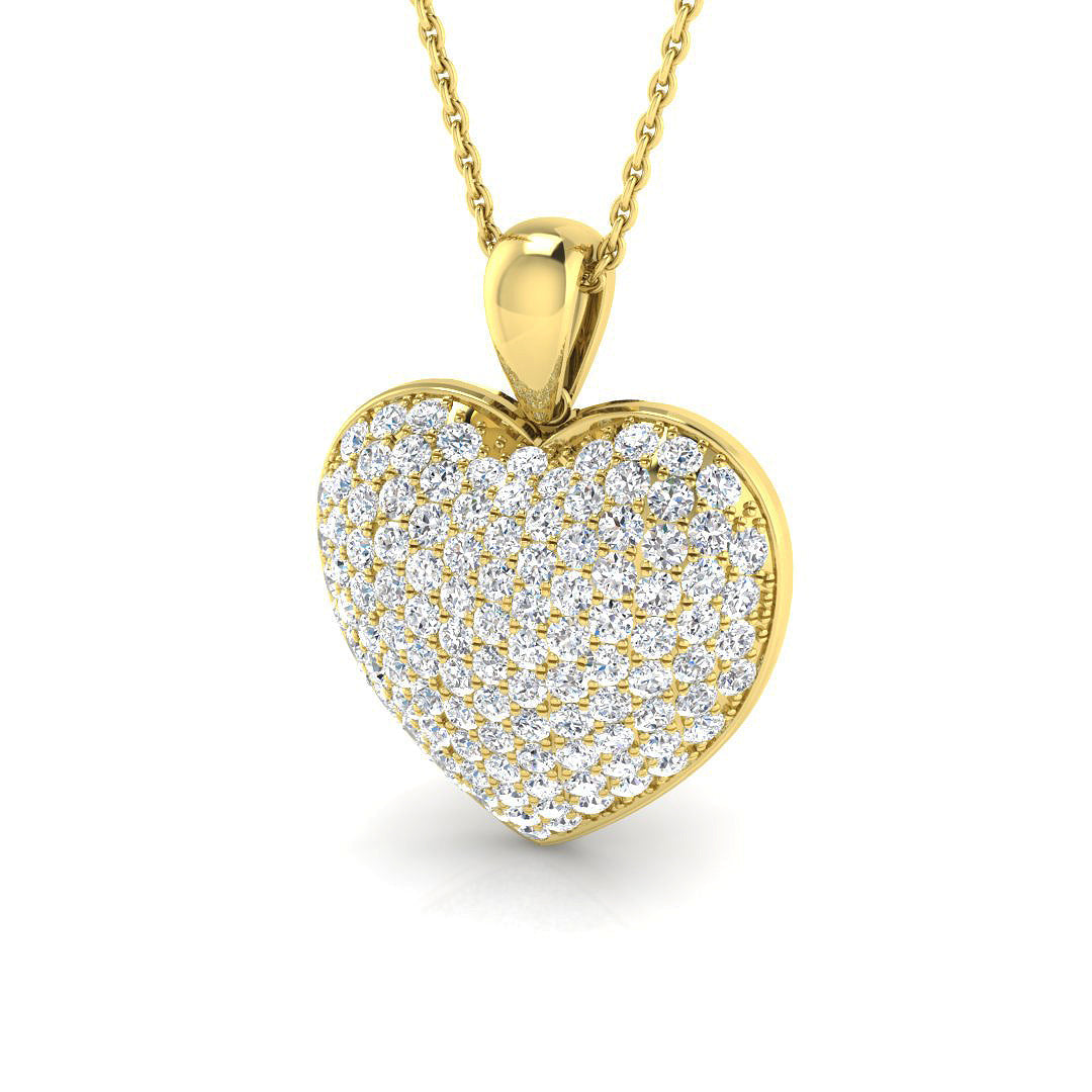 Heart Diamond Ring 0.4ct–1.47ct – SP4242 – 18k Yellow Gold