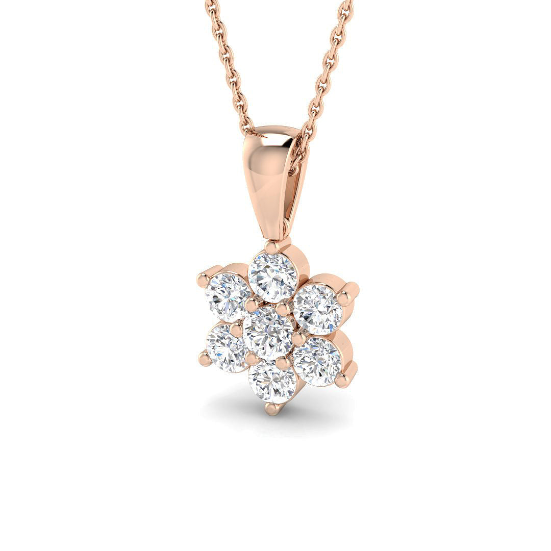 Cluster Diamond Ring 0.26ct–1.47ct – XYP1626 – 18k Rose Gold