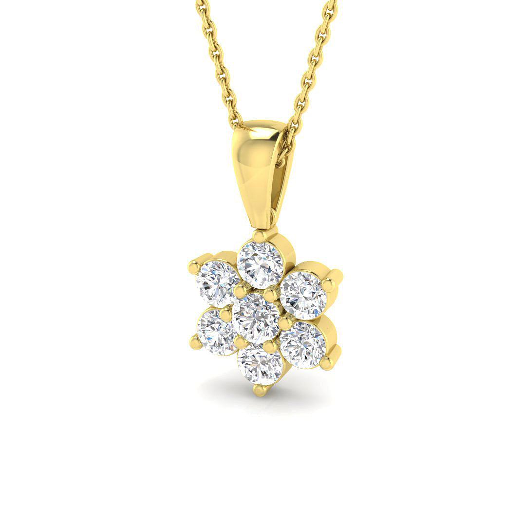 Cluster Diamond Ring 0.26ct–1.47ct – XYP1626 – 18k Yellow Gold