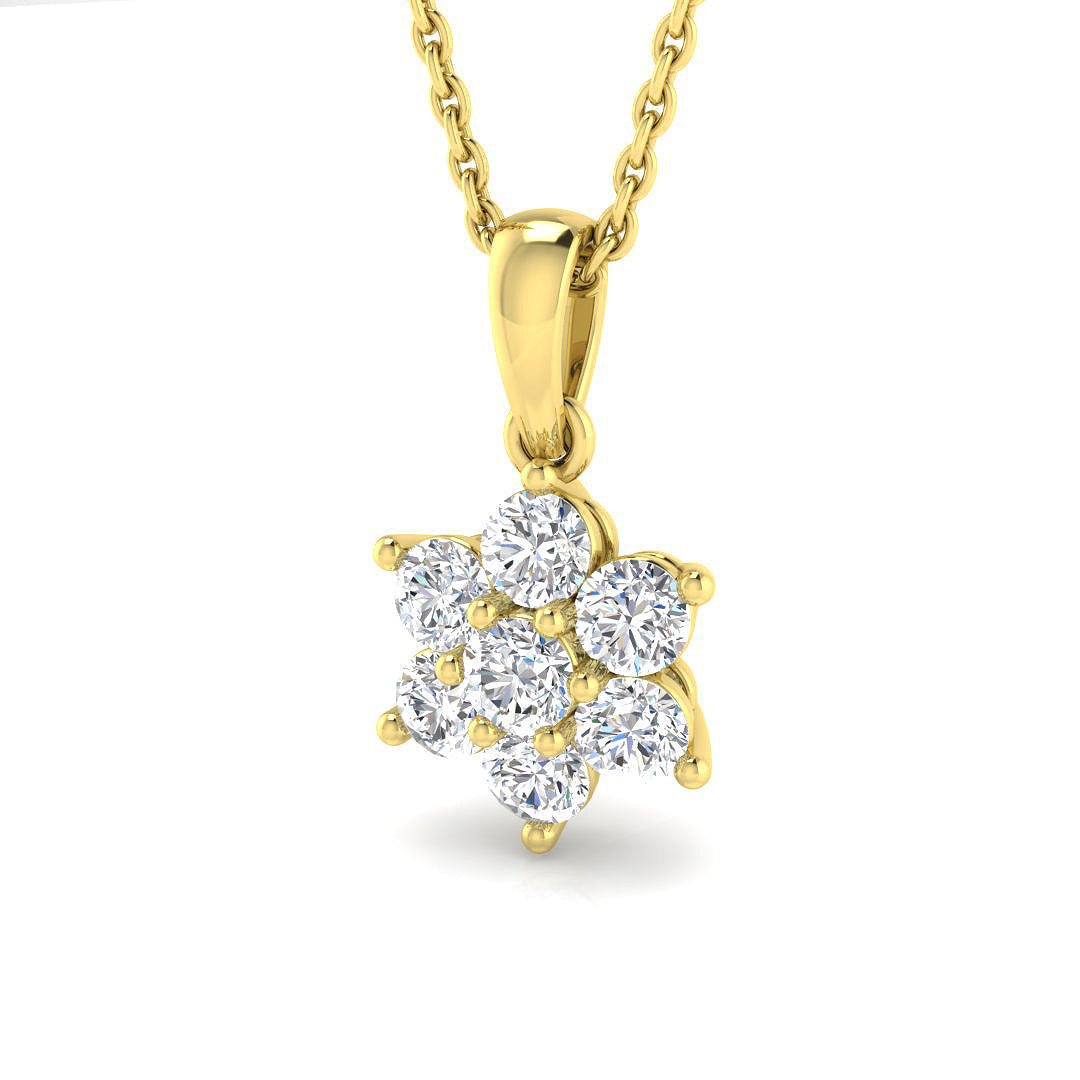 Cluster Diamond Ring 0.29ct–4.7ct – SP4427 – 18k Yellow Gold