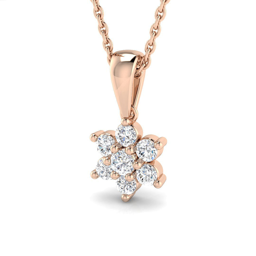 Cluster Diamond Ring 0.26ct–1.47ct – XYP1626 – 18k Rose Gold