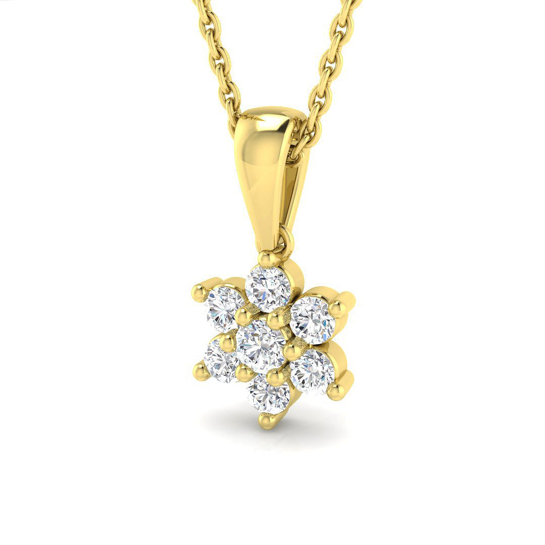 Cluster Diamond Ring 0.26ct–1.47ct – XYP1626 – 18k Yellow Gold