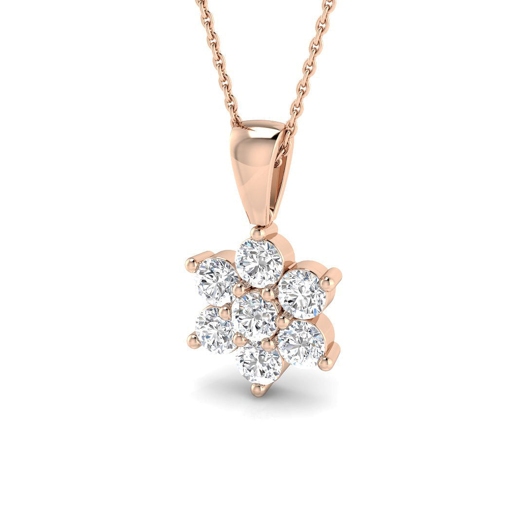 Cluster Diamond Ring 0.26ct–1.47ct – XYP1626 – 18k Rose Gold